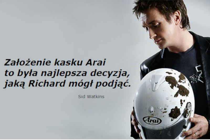 Richard Hammond z Top Gear z kaskiem Arai