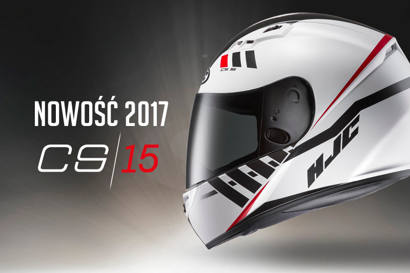 grafika prezentująca kask HJC CS-15 jako nowość na 2017 rok