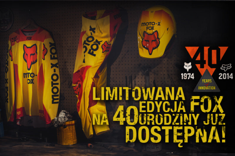 grafika prezentującą limitowaną edycje marki fox na 40 urodziny