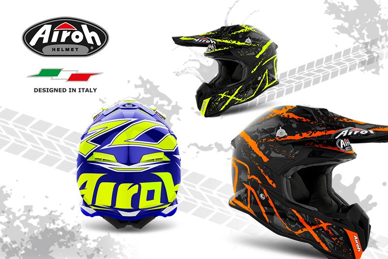 kaski airoh terminator open vision na grafice prezentującej je jako nowość