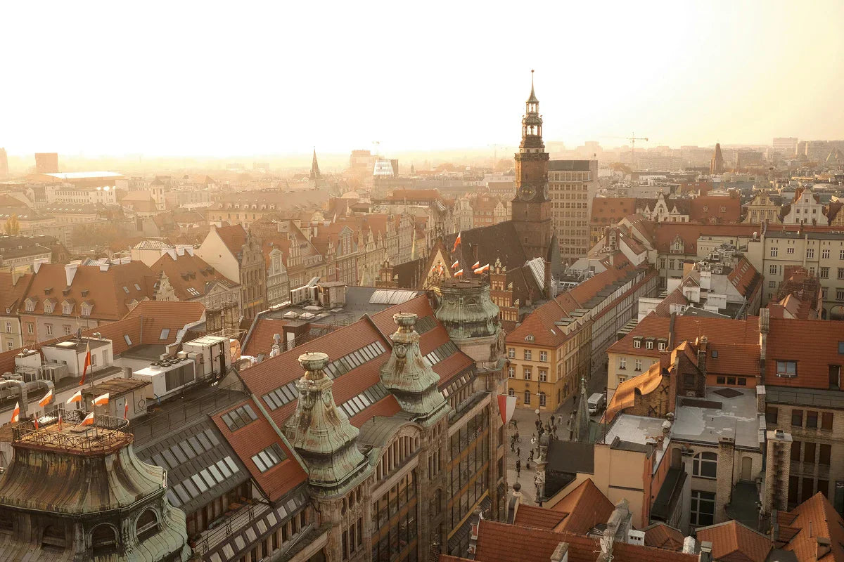 widok na panoramę wrocławia