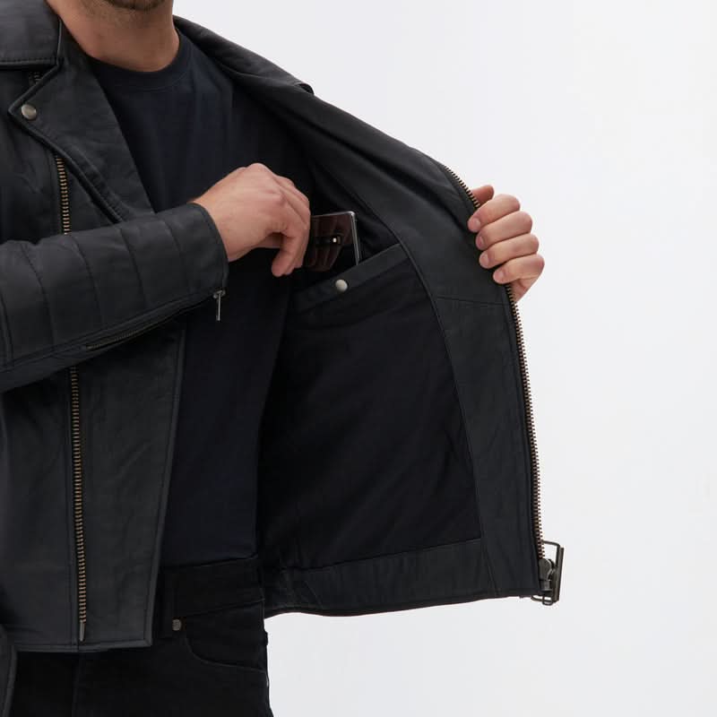 Kurtka Motocyklowa Skórzana Ozone Ramones Modern Matt Black 26 256880_ZAL680004.jpg