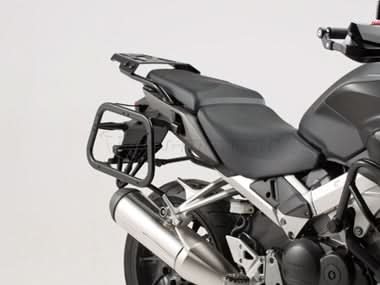 ZESTAW KUFRÓW BOCZNYCH TRAX ADV I STELAŻY SW-MOTECH HONDA VFR800X CROSSRUNNER (15-) SILVER 37/37L 1