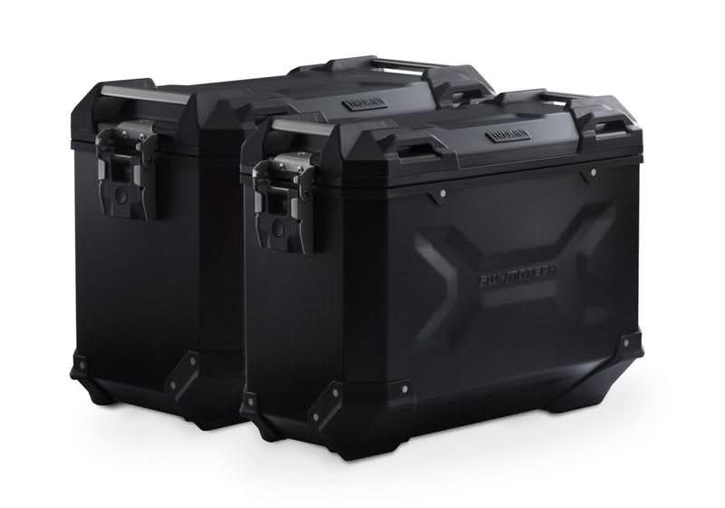 ZESTAW KUFRÓW BOCZNYCH TRAX ADV I STELAŻY SW-MOTECH KAWASAKI KLR 650 (22-) 45/37L BLACK 1