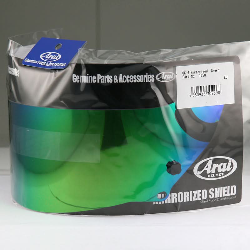 SZYBA DO KASKU ARAI SAMOCHODOWEGO CK-6 MIRROR GREEN 1