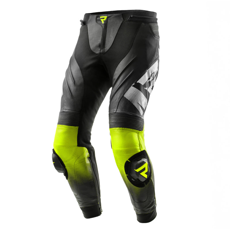 Spodnie motocyklowe skórzane Rebelhorn Inferno Black White Fluo Yellow 1 324030_ZAL787701.jpg