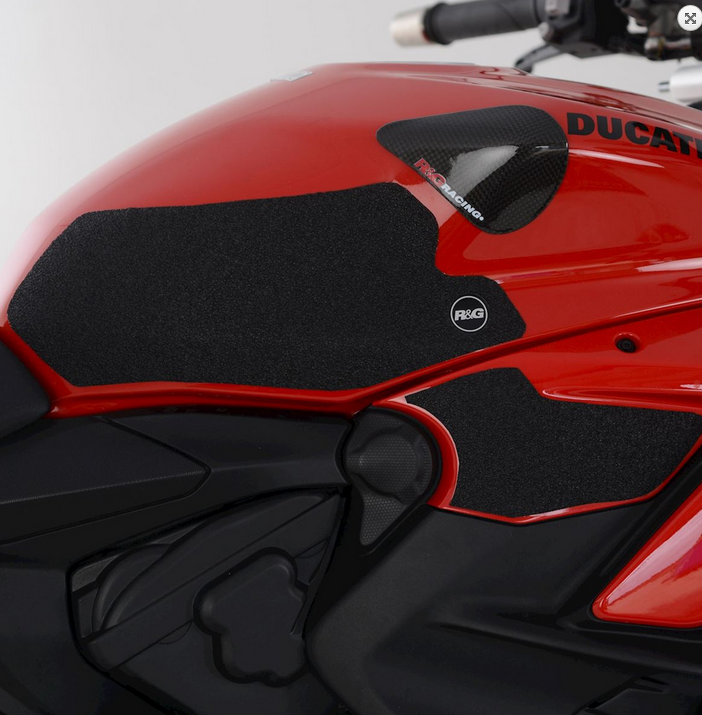 NAKLEJKA NA BAK TANKPAD ANTYPOŚLIZGOWY 4 CZĘŚCI RG RACING DUCATI STREETFIGHTER V2 22- BLACK 1