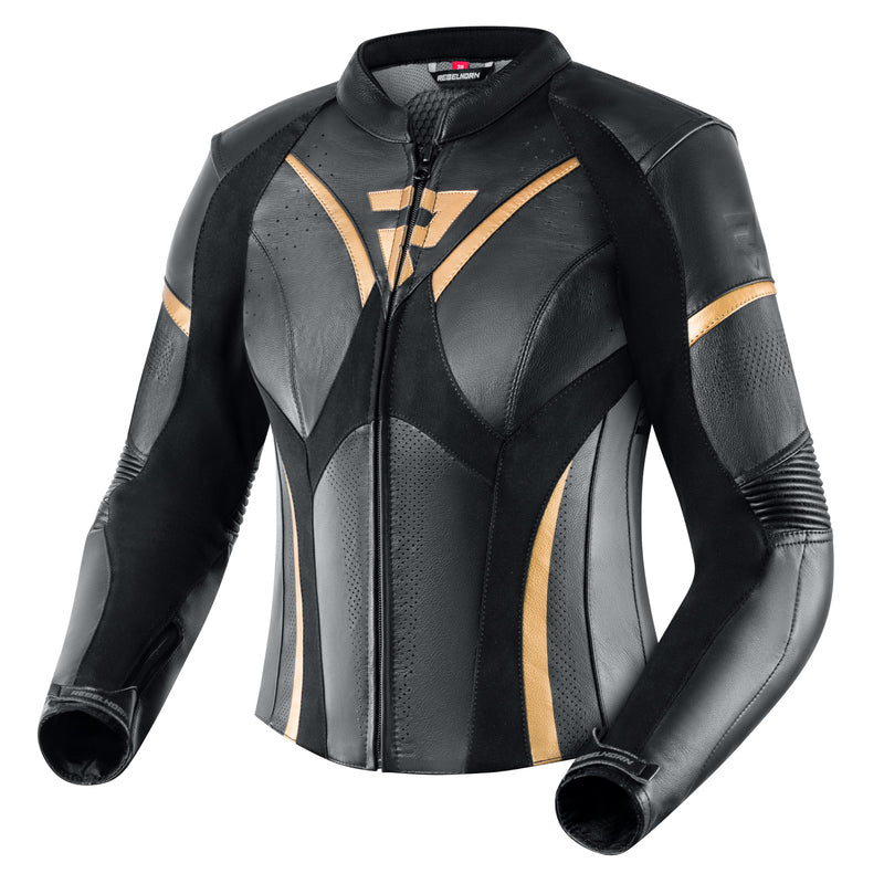 Kurtka motocyklowa skórzana damska Rebelhorn Rebel Black Gold 1 218055_ZAL396142.jpg