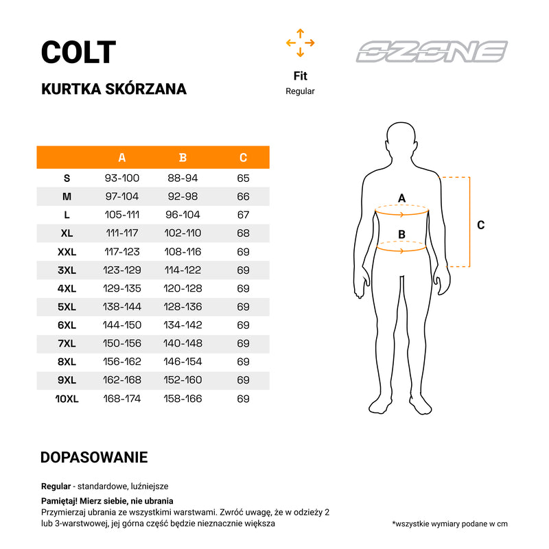 Kurtka Motocyklowa Skórzana Ozone Colt Black 41 323469_ZAL814738.jpg