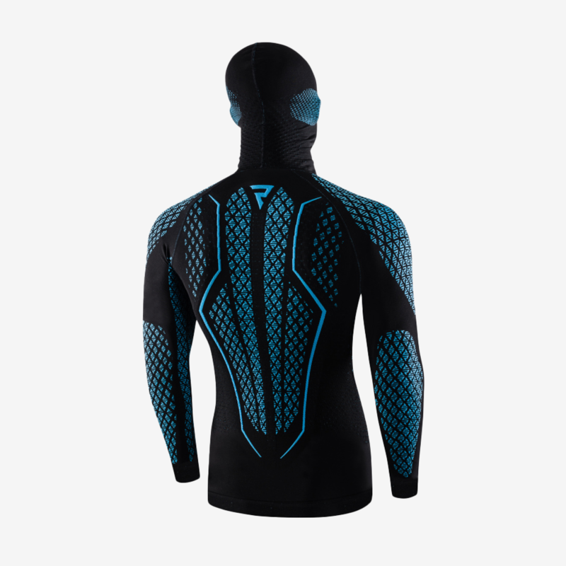Koszulka Termoaktywna z Kominiarką Rebelhorn Therm II Black/Blue z Długim Rękawem 7 225784_ZAL456901.png