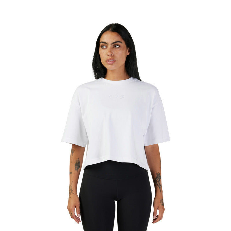 T-Shirt Damski FOX Wordmark Os Crop White 3 289573_ZAL767304.jpg