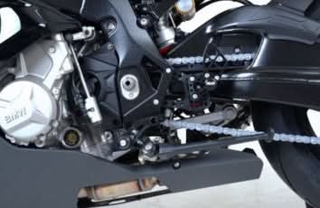 PODNÓŻKI REGULOWANE RG RACING BMW S1000RR 15-, ZESTAW BLACK 1