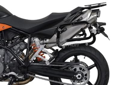 ZESTAW KUFRÓW BOCZNYCH TRAX ADV I STELAŻY SW-MOTECH KTM 990 SM/SM-T/SM-R/950 SM SILVER 37/37L 1