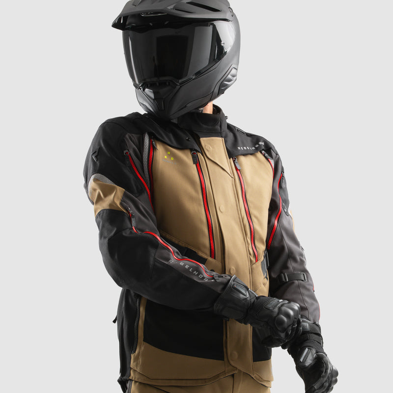 Kurtka motocyklowa tekstylna Rebelhorn Hardy 3.0 Desert Grey Red 37 324135_ZAL794617.jpg