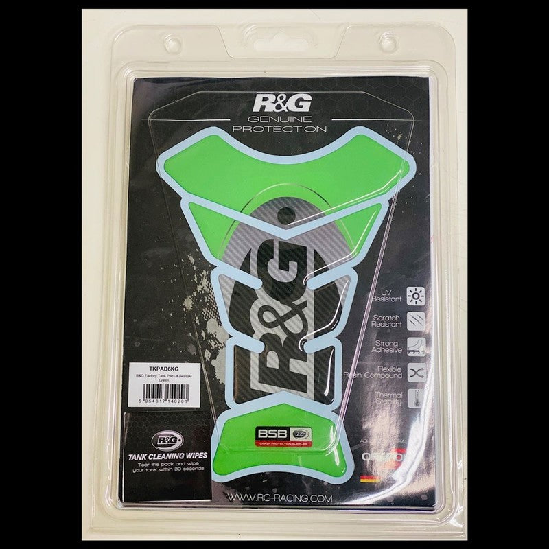 NAKLEJKA NA BAK TANKPAD RG RACING FACTORY KAWASAKI GREEN 1