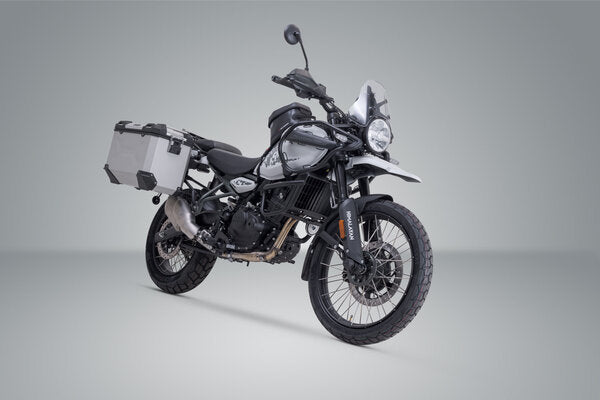 ZESTAW KUFRÓW BOCZNYCH TRAX ADV I STELAŻY SW-MOTECH ROYAL ENFIELD HIMALAYAN 450 (23-) SILVER 45/45L 3