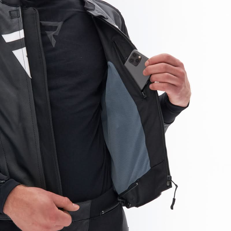 Kurtka motocyklowa skórzana Rebelhorn Veloce Black Grey Fluo Red 32 277790_ZAL678292.jpg