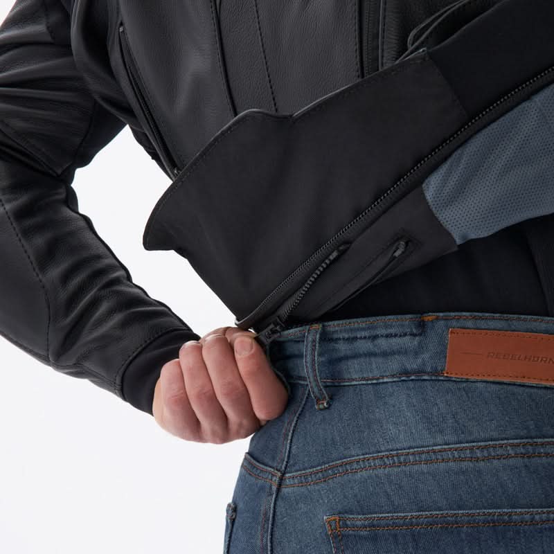 Kurtka motocyklowa skórzana Rebelhorn Veloce Black Grey Fluo Red 38 277790_ZAL678319.jpg