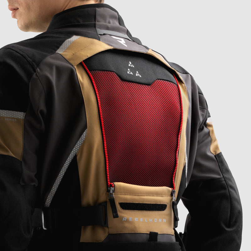 Kurtka motocyklowa tekstylna Rebelhorn Hardy 3.0 Desert Grey Red 41 324135_ZAL794645.jpg