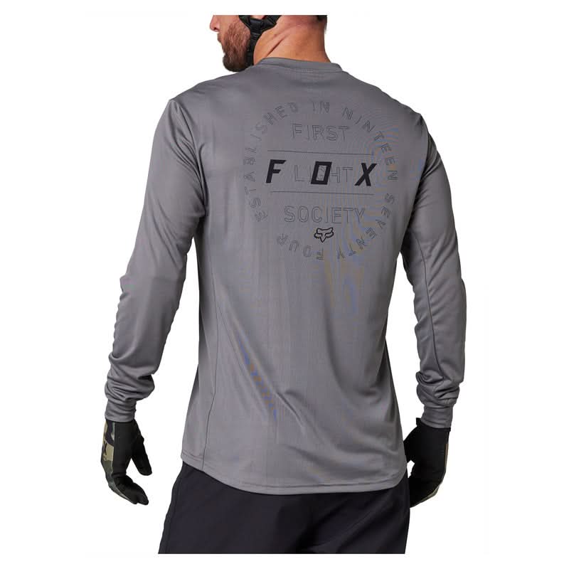 Koszulka Rowerowa z Długim Rękawem Fox Ranger Font Dark Grey 3 261162_ZAL541601.jpg