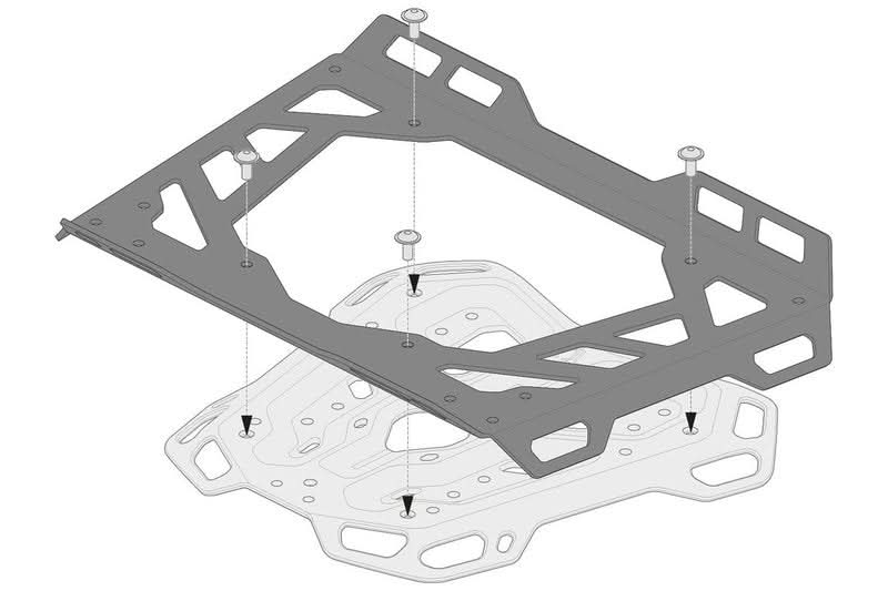 ROZSZERZENIE BAGAŻNIKA TYLNEGO ADVENTURE-RACK SW-MOTECH BLACK 45X30CM 3