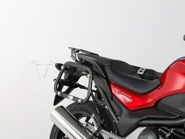 ZESTAW KUFRÓW BOCZNYCH TRAX ADV I STELAŻY SW-MOTECH HONDA NC700 S/X NC750 S/X BLACK 37/37L 1