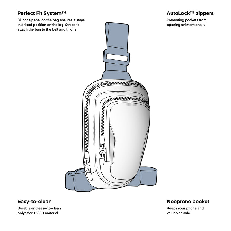TORBA NA NOGĘ REBELHORN HIP 2 BLACK GREY M 6