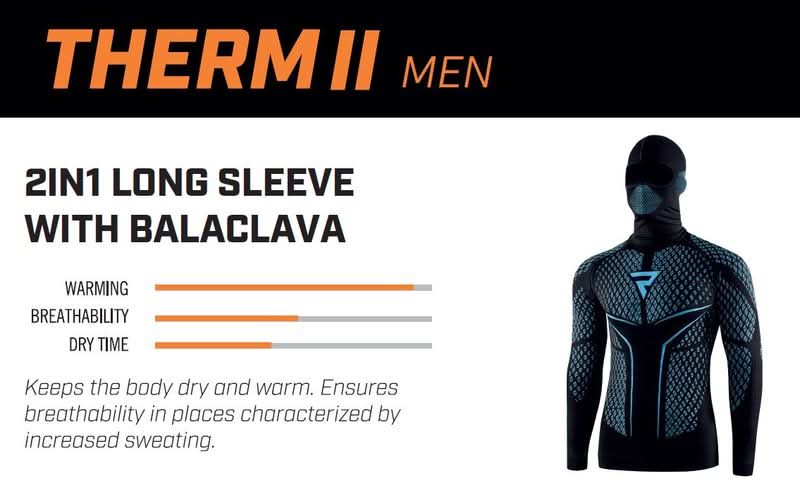 Koszulka Termoaktywna z Kominiarką Rebelhorn Therm II Black/Blue z Długim Rękawem 7 225780_ZAL473514.JPG