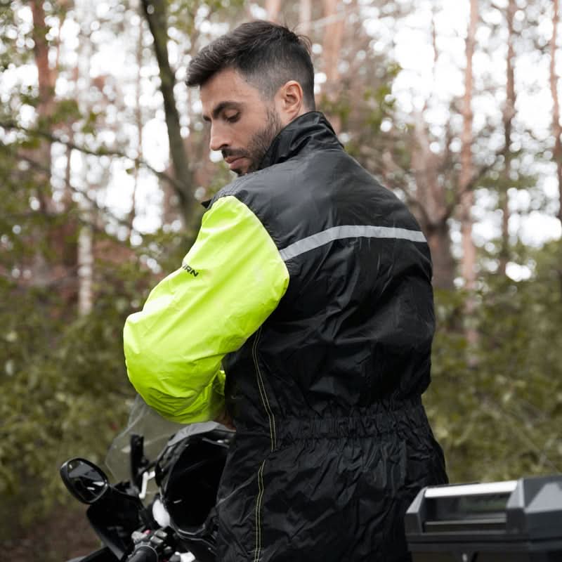 Kombinezon Przeciwdeszczowy Dwuczęściowy Rebelhorn Rain Black Fluo Yellow 33 066593_ZAL612609.jpg