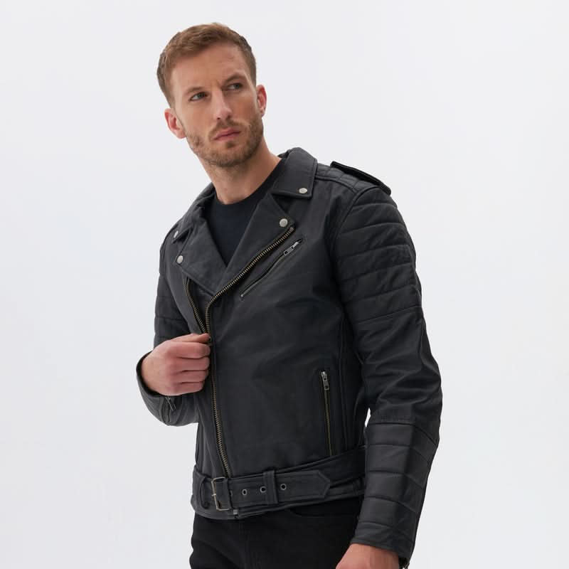 Kurtka Motocyklowa Skórzana Ozone Ramones Modern Matt Black 20 256880_ZAL679965.jpg