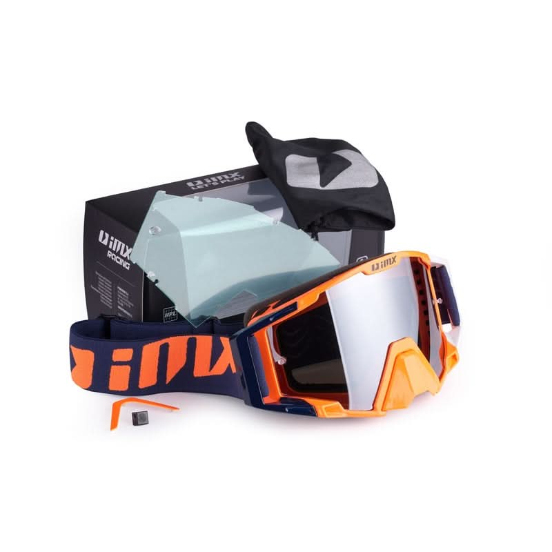 Gogle iMX Racing Sand Orange/White/Blue z Szybą Silver Iridium + Clear (2 szyby w zestawie) 5 164729_ZAL254434.jpg