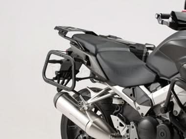 ZESTAW KUFRÓW BOCZNYCH TRAX ADV I STELAŻY SW-MOTECH HONDA VFR800X CROSSRUNNER (15-) BLACK 37/37L 1