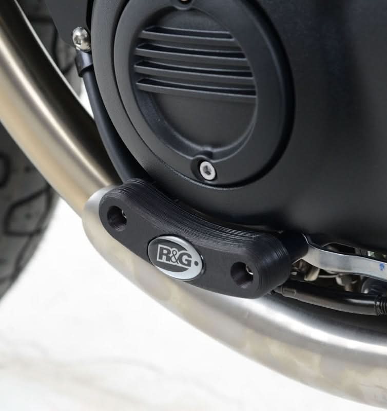 SLIDERY SILNIKA RG RACING TRIUMPH THRUXTON 1200/1200R/STREET TWIN/T120 BONNEVILLE, LEWA STRONA BLACK 1