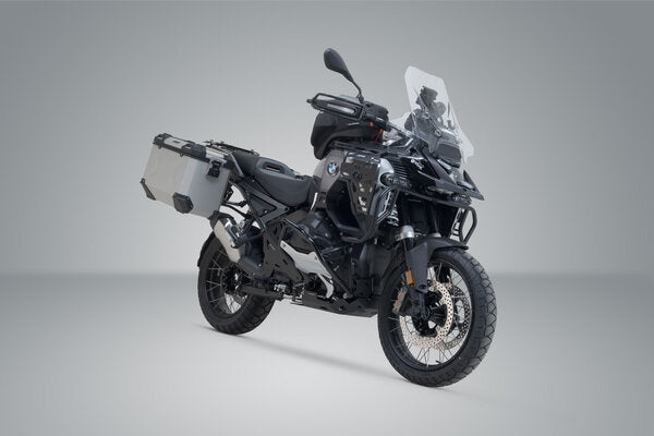 ZESTAW KUFRÓW BOCZNYCH TRAX ADV I STELAŻY SW-MOTECH BMW R 1300 GS ADVENTURE (24-) SILVER 45/45L 3