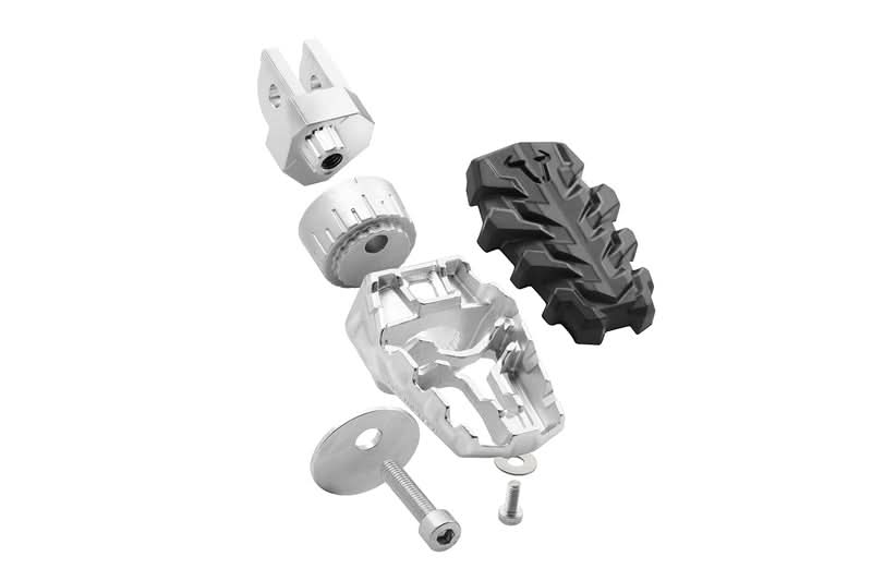 PODNÓŻKI EVO SW-MOTECH HONDA XRV 650/750 (87-03) XL600V (87-99) CRF1000L BLACK SILVER 3