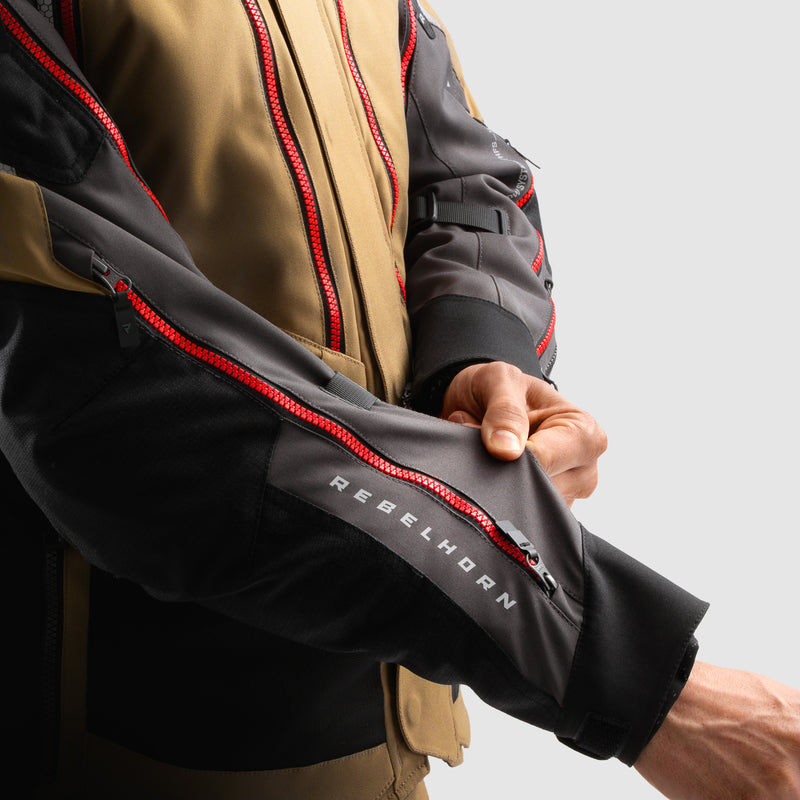 Kurtka motocyklowa tekstylna Rebelhorn Hardy 3.0 Desert Grey Red 75 324135_ZAL794883.jpg