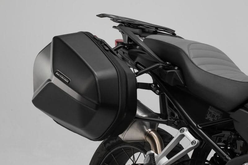 ZESTAW KUFRÓW BOCZNYCH AERO ABS I STELAŻY SW-MOTECH HONDA CB500X/CB500F/CBR500R/NX500 BLACK 2X25L 1