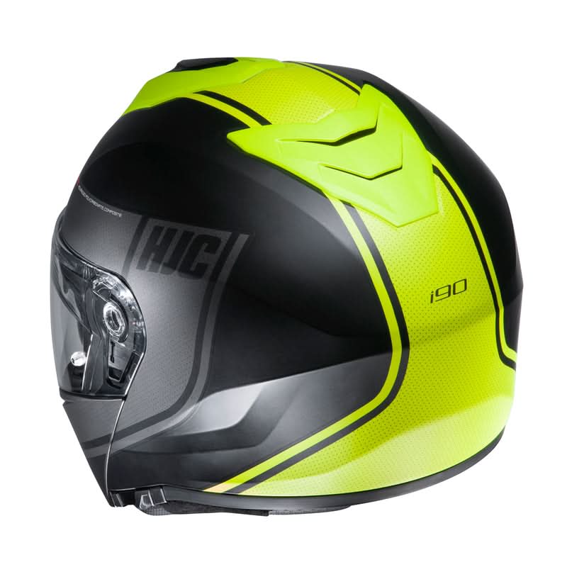 Motocyklowy Kask HJC i90 Davan Black/Flo Yellow 3 198112_ZAL322070.jpg