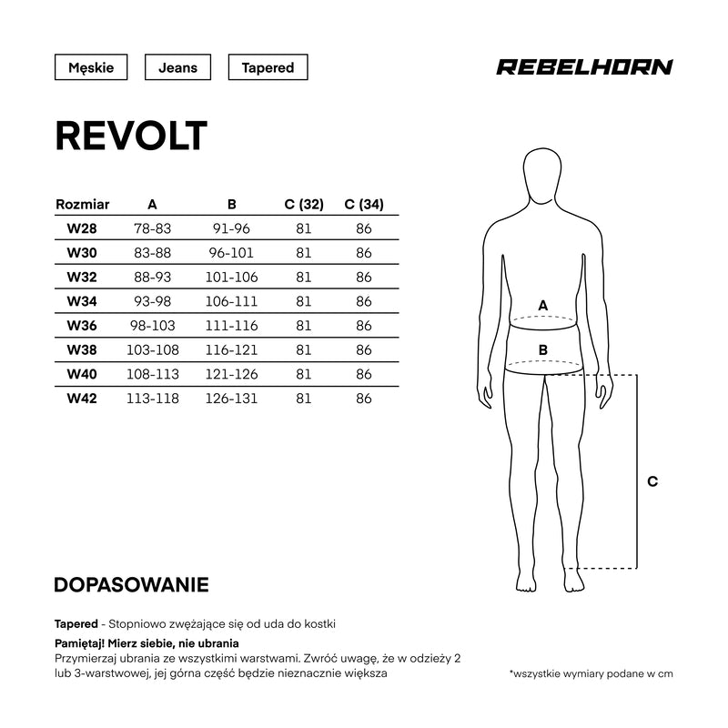 Jeansy motocyklowe Rebelhorn Revolt Black Monolayer 39 323782_ZAL794585.jpg