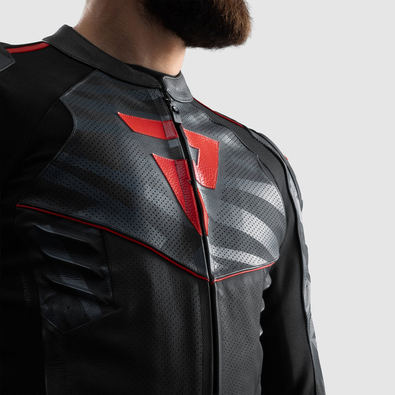 Kurtka motocyklowa skórzana Rebelhorn Vandal 2 Black Grey Fluo Red 18 347980_ZAL852599.jpg