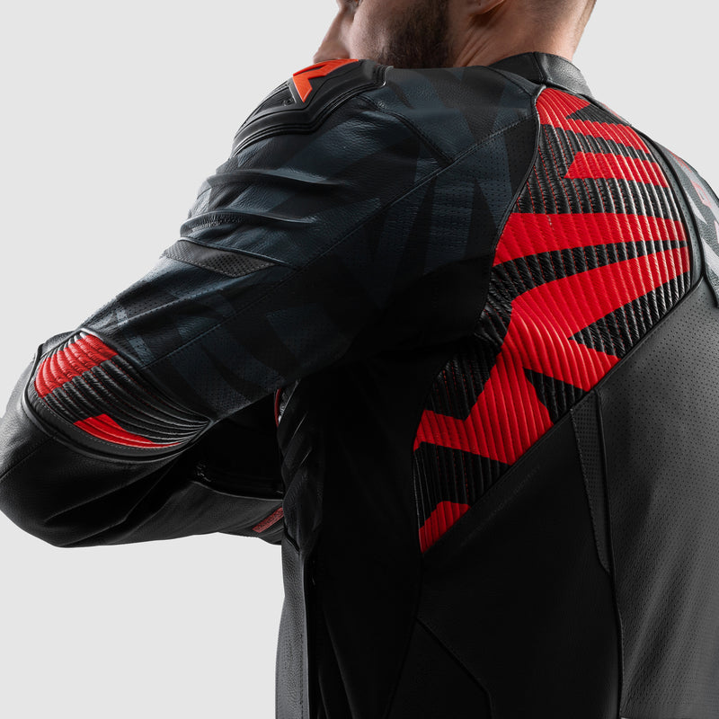 Kurtka motocyklowa skórzana Rebelhorn Vandal 2 Black Grey Fluo Red 24 347980_ZAL852626.jpg