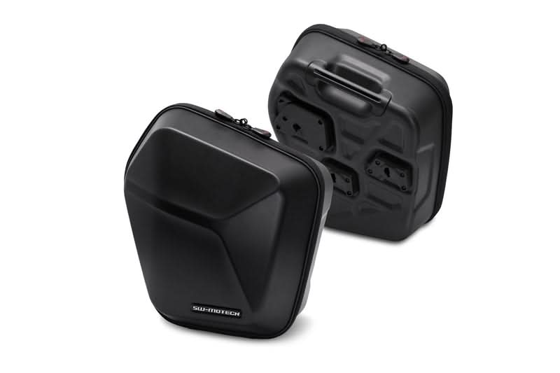 ZESTAW KUFRÓW BOCZNYCH URBAN ABS I STELAŻY SW-MOTECH MOTO GUZZI V7 III (18-20) BLACK 2X16,5L 1