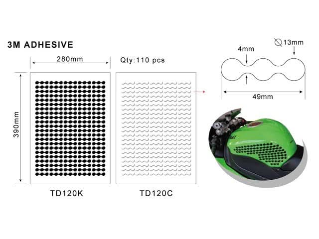 OCHRONNE NAKLEJKI NA ZBIORNIK KEITI BLACK 110-ELEM. 28CMX39CM 1