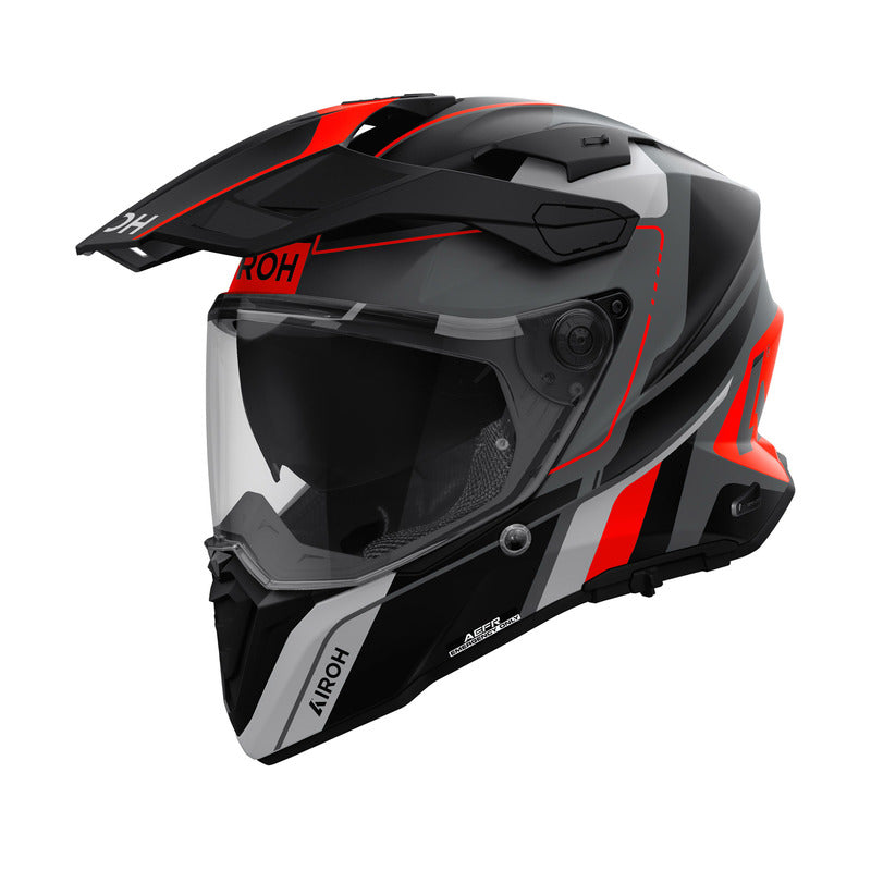 KASK MOTOCYKLOWY AIROH COMMANDER 2 SKIP ORANGE MATT XL 1