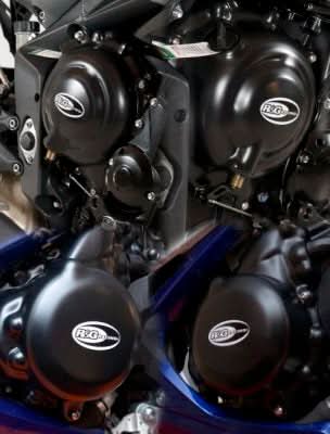 ZESTAW OSŁON SILNIKA RG RACING TRIUMPH STREET TRIPLE (2 CZĘŚCI) BLACK 1