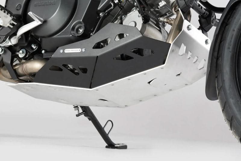 OSŁONA SILNIKA PŁYTA POD SILNIK SW-MOTECH V-STROM 1000 WITH CRASH BAR BLACK SILVER 1