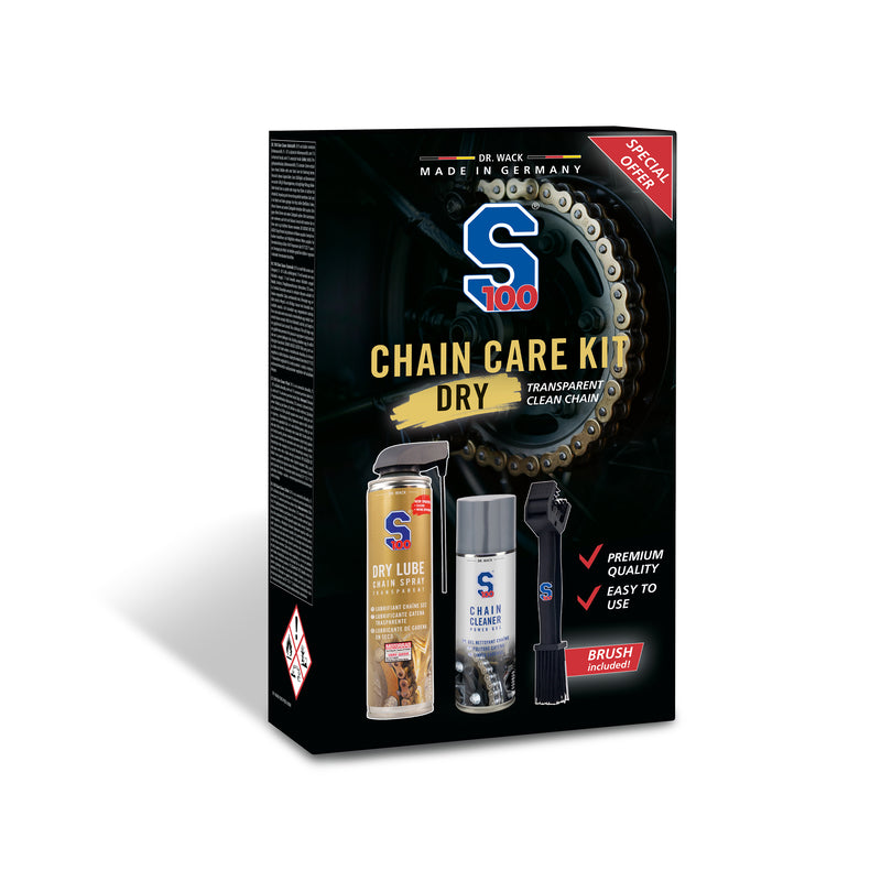 ZESTAW DO CZYSZCZENIA ŁAŃCUCHA S100 CHAIN CARE KIT DRY 1
