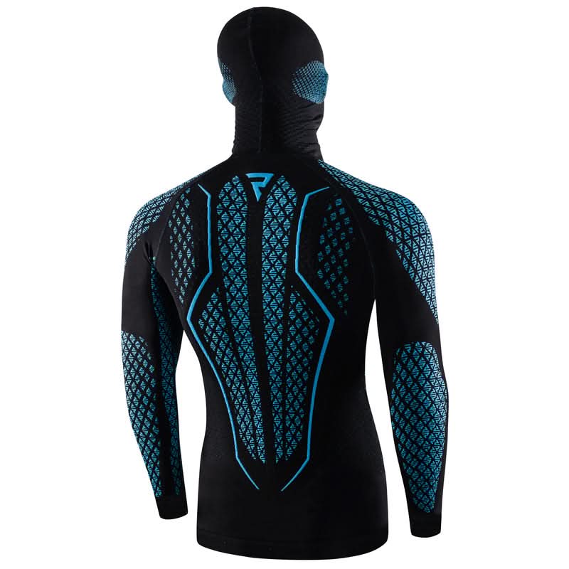 Koszulka Termoaktywna z Kominiarką Rebelhorn Therm II Black/Blue z Długim Rękawem 3 225786_ZAL418791.jpg
