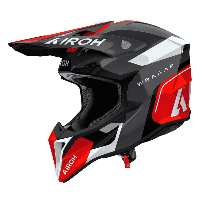 KASK MOTOCYKLOWY AIROH WRAAAP CONQUER RED GLOSS XS 2