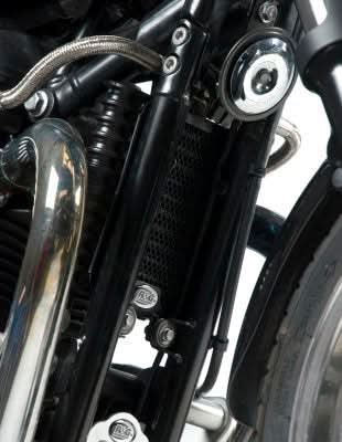 OSŁONA CHŁODNICY OLEJU RG RACING TRIUMPH BONNEVILLE 08-, THRUXTON 08-, SCRAMBLER BLACK 1